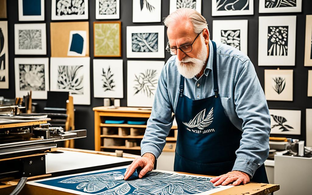 prominent linocut printmaking artists